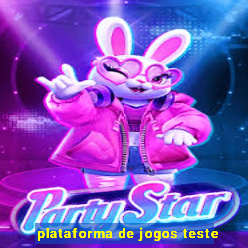 plataforma de jogos teste