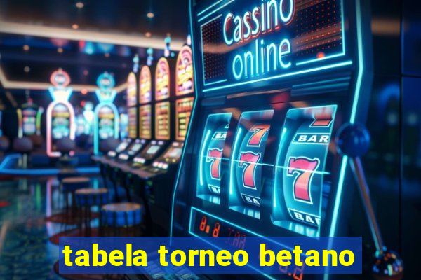 tabela torneo betano