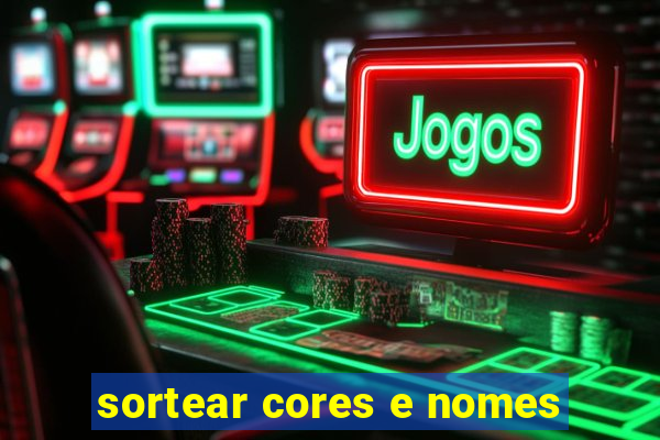 sortear cores e nomes